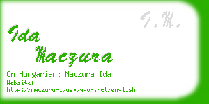 ida maczura business card